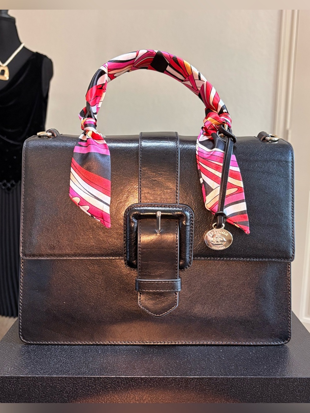 Brahmin Medium Francine in Black Topsail